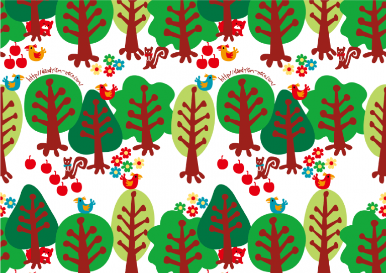 森のクマさん柄A4ペーパー