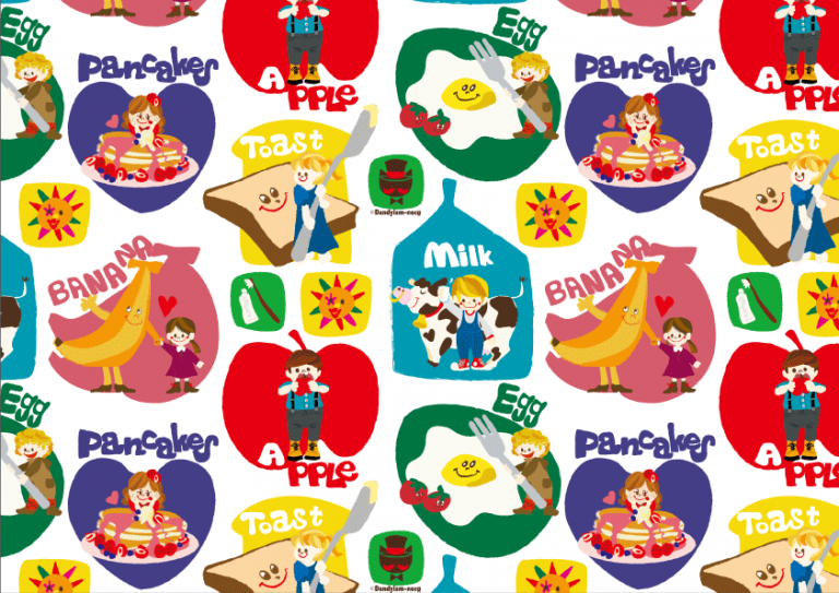 朝ごはん柄A4ペーパー