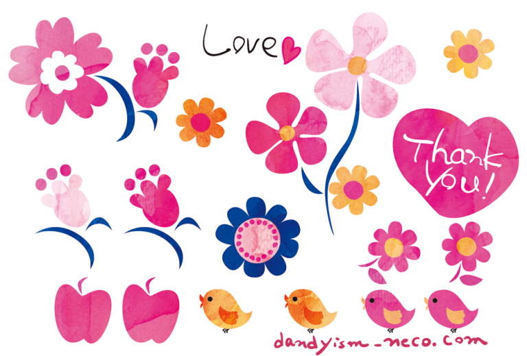 大きな花柄コラージュシート