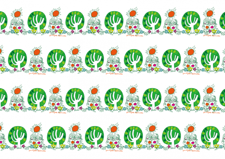 なかよし柄包装紙