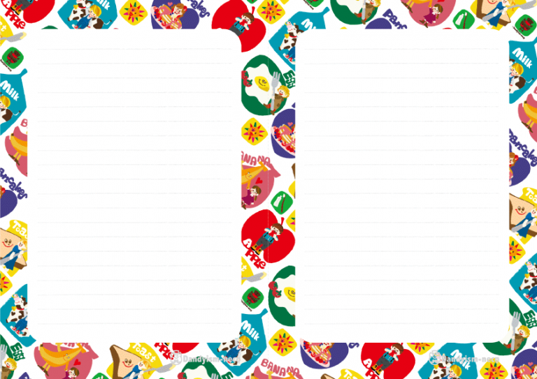 朝ごはん柄便箋