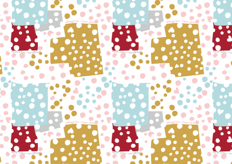 ランダムドット柄　包装紙