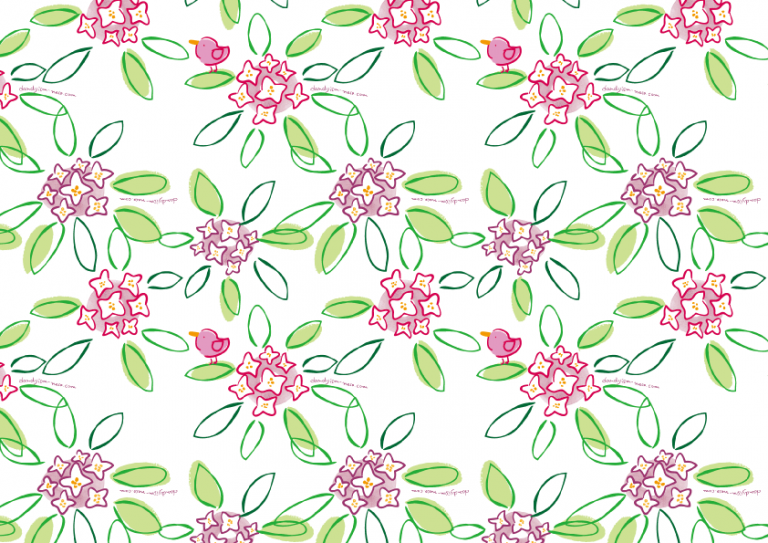 沈丁花柄A4ペーパー