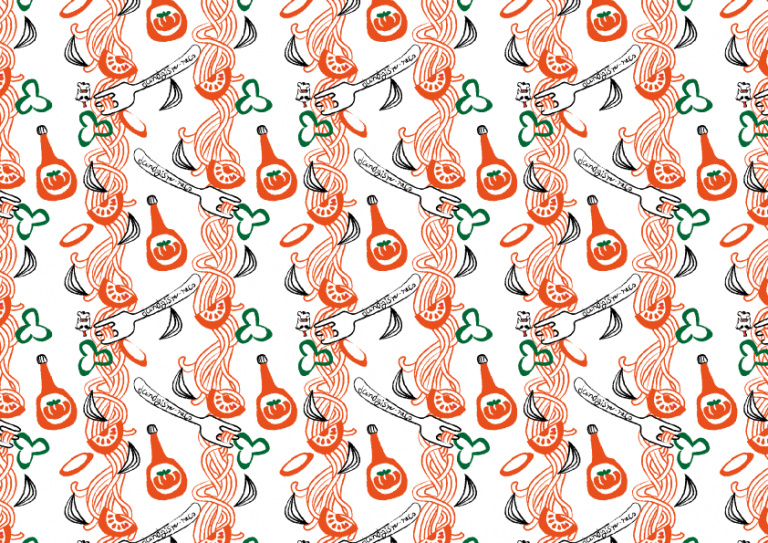 ナポリタン柄A4ペーパー