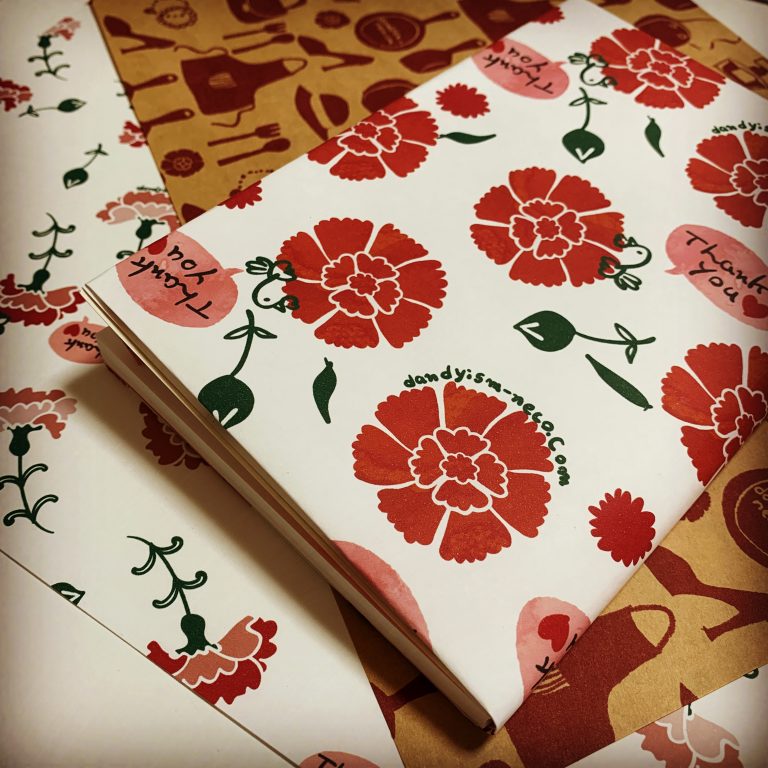 母の日ブックカバー