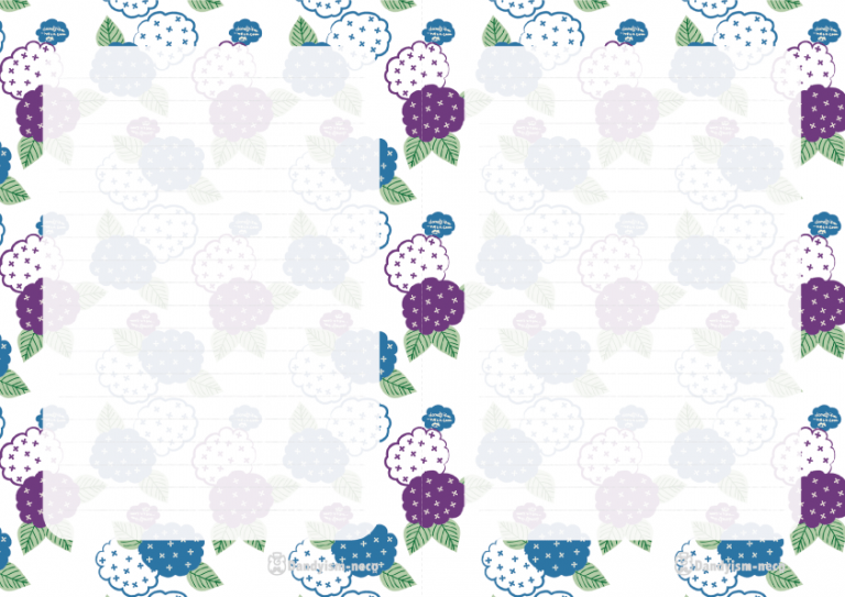 あじさい柄便箋