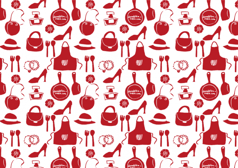 母モチーフ柄包装紙