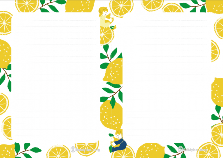 レモン柄便箋