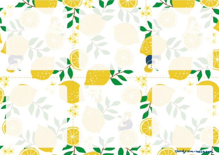 レモン柄メモ用紙